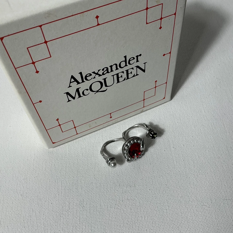 Alexander Mcqueen Silver Adjustable Ring - Image 3 of 3
