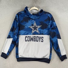 Dallas Cowboys Hoodie YOUTH Large 14/16 Pullover Sweatshirt NFL Polyester