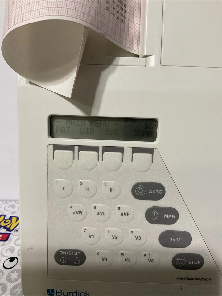 MÁQUINA EKG SIEMANS BURDICK ELITE con cable de alimentación y papel ECG - ¡Enciende! Foto 4 de 4