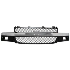 Grille Assembly For 03-23 Chevrolet Express 3500 2500 03-14 GMC Savana 1500 Gray