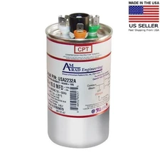 USA2232A 40+10 uf/MFD 370-440 VAC volts AMRAD Dual Run Capacitor 50/60 Hz Lot-1