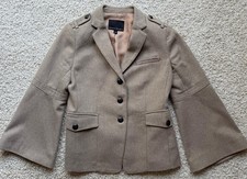 Women  s Banana Republic Tan Gold Spec Blazer Size 4