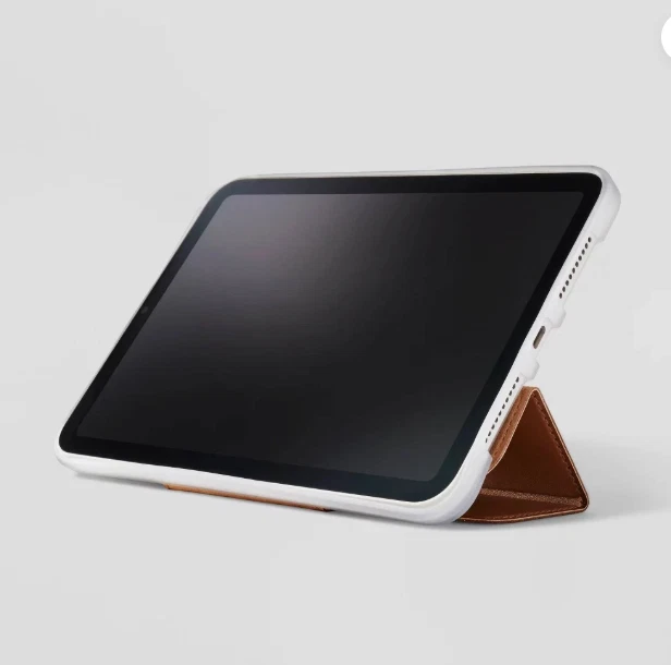 Funda de cuero sintético tipo folio para Apple iPad Mini 6 - marrón apogeo Foto 2 de 4