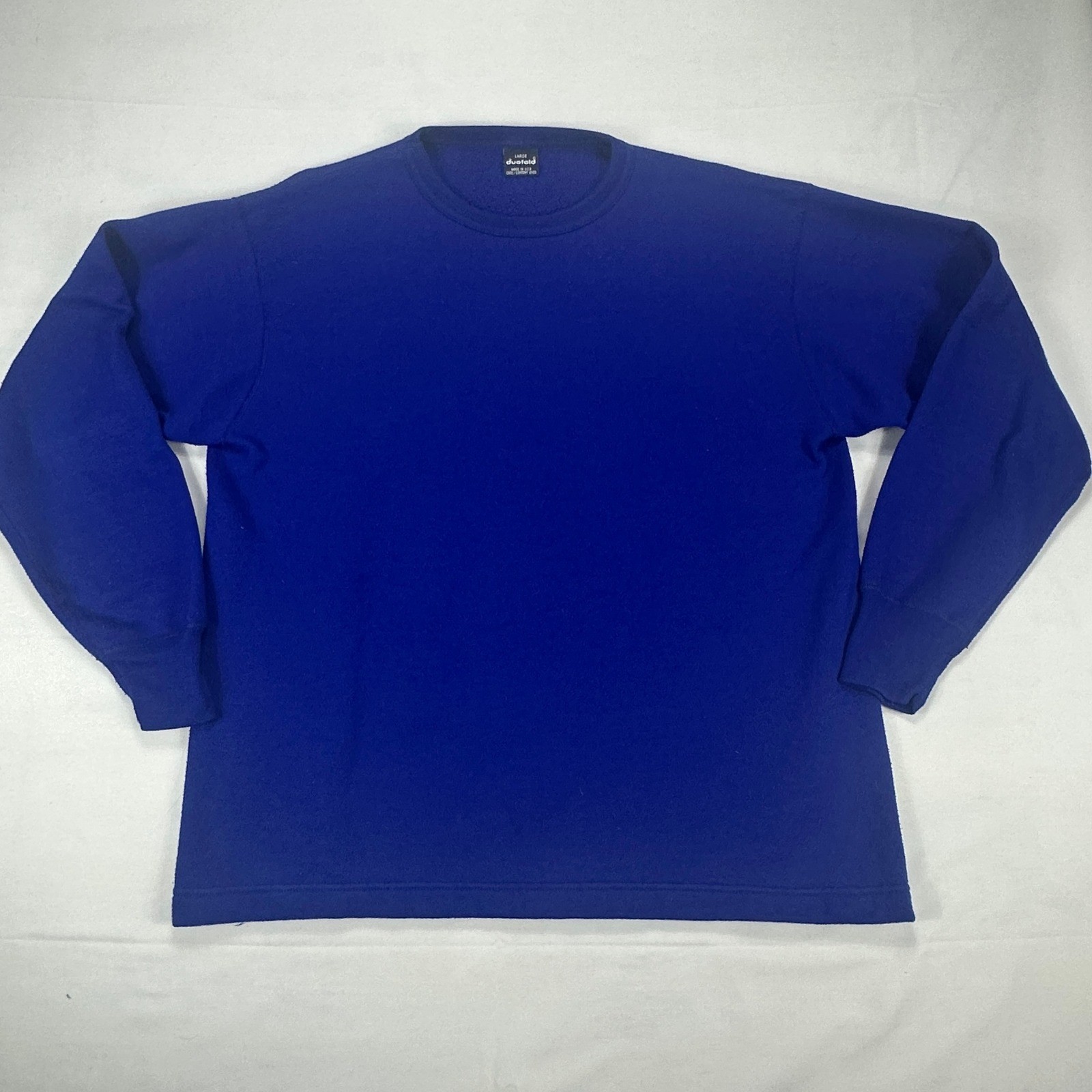 Duofold Women's Large Blue Thermal Long Sleeve Base Layer Shirt Crewneck