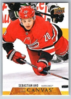 2020-21 Upper Deck UD Canvas #C14 Sebastian Aho Carolina Hurricanes