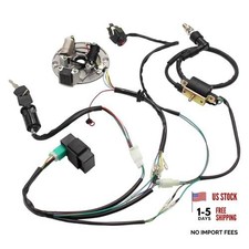 Kick Start Engine Wire Wiring Harness Loom Ignition Coil CDI Stator for