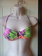 Multicoloured Bikini Top, Size 10