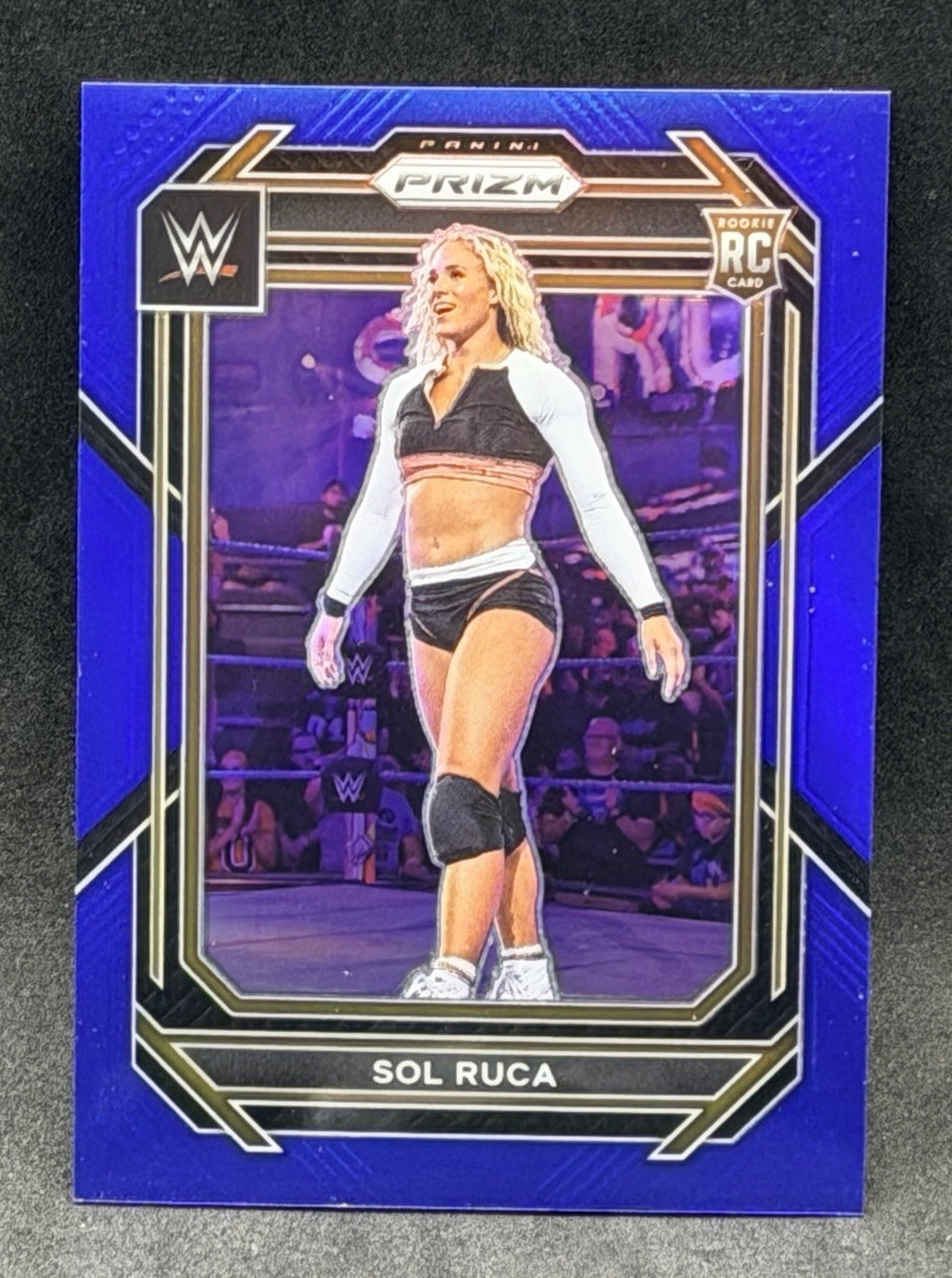 2023 Panini Prizm WWE Sol Ruca Blue Prizm Rookie /199 #105 NXT
