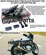 MOTO TORQUE BOLT PRO BLACK EXHAUST FIT FOR ROYAL ENFIELD GT 650 /INTERCEPTOR 650