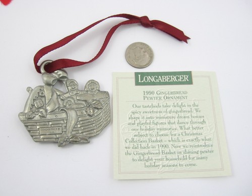 1990 Longaberger TLEBKUCHENKORB Zinn WEIHNACHTSORNAMENT Box Papier 1996 - Bild 10 von 10