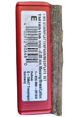 Hohner Mundharmonika Stimmplatten MS 1,05 mm in E Dur mit Schrauben.