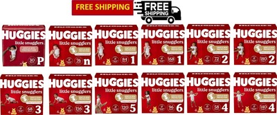 Huggies Little Snugglers Disposable Diapers, Sizes Preemie, Newborn 1,2,3,4,5,6