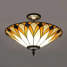 Ceiling Light, Stained Glass Ceiling Light Fixture, Flush Mount Ceiling Light