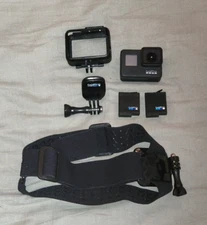 GoPro Hero7 Black 12 MP Waterproof 4k Camcorder Used 2 Batteries No Charger