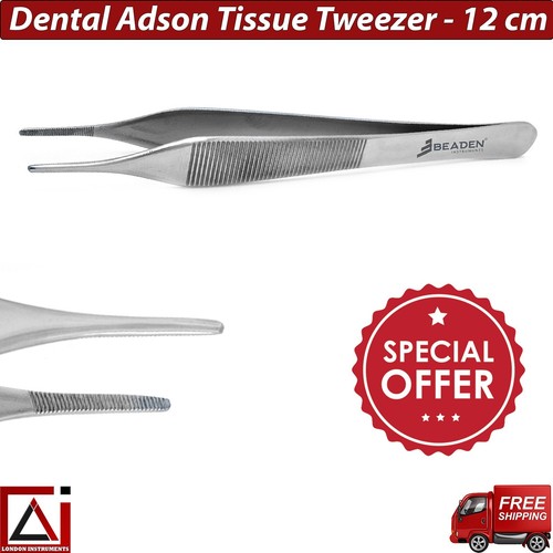 Adson Tissue Thumb Forceps Tweezers Pliers 12 cm Dental Surgical Instruments New - Picture 6 of 6