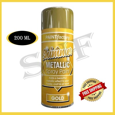 Gold Metallic Sprühlack Aerosol Auto Matt Glanz Lack Holz Metall 200ml 7136
