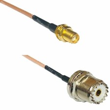 USA-CA RG316 SMA FEMALE to SO239 BULKHEAD Coaxial RF Pigtail Cable