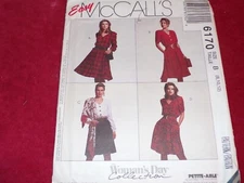 🌹 McCALL'S #6170-LADIES TWO LENGTH DRESS-SPLIT SKIRT DRESS PATTERN 8-12/16-20FF