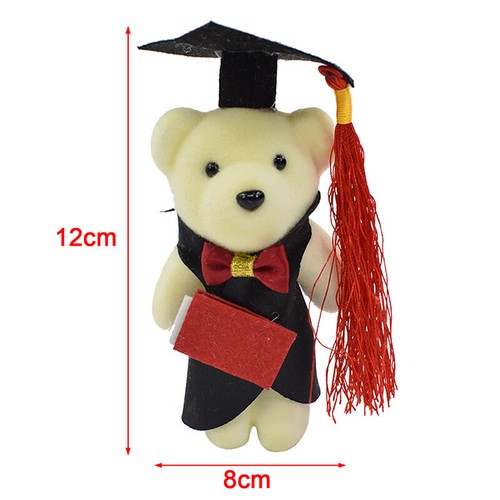 12cm Standing Graduation Ceremony Bear Doll Flower Bouquet Decoratio_ou - Picture 6 of 8