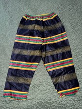 African Wax Print Fabric Pants , Capri Length , Dance , Handmade, Rare , Unique