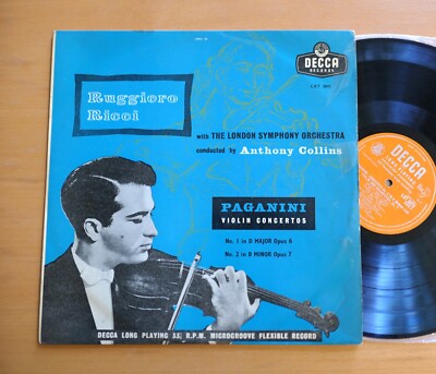 LXT 5075 Ruggiero Ricci Paganini Violin Concertos 1 & 2 Anthony Collins Decca VG