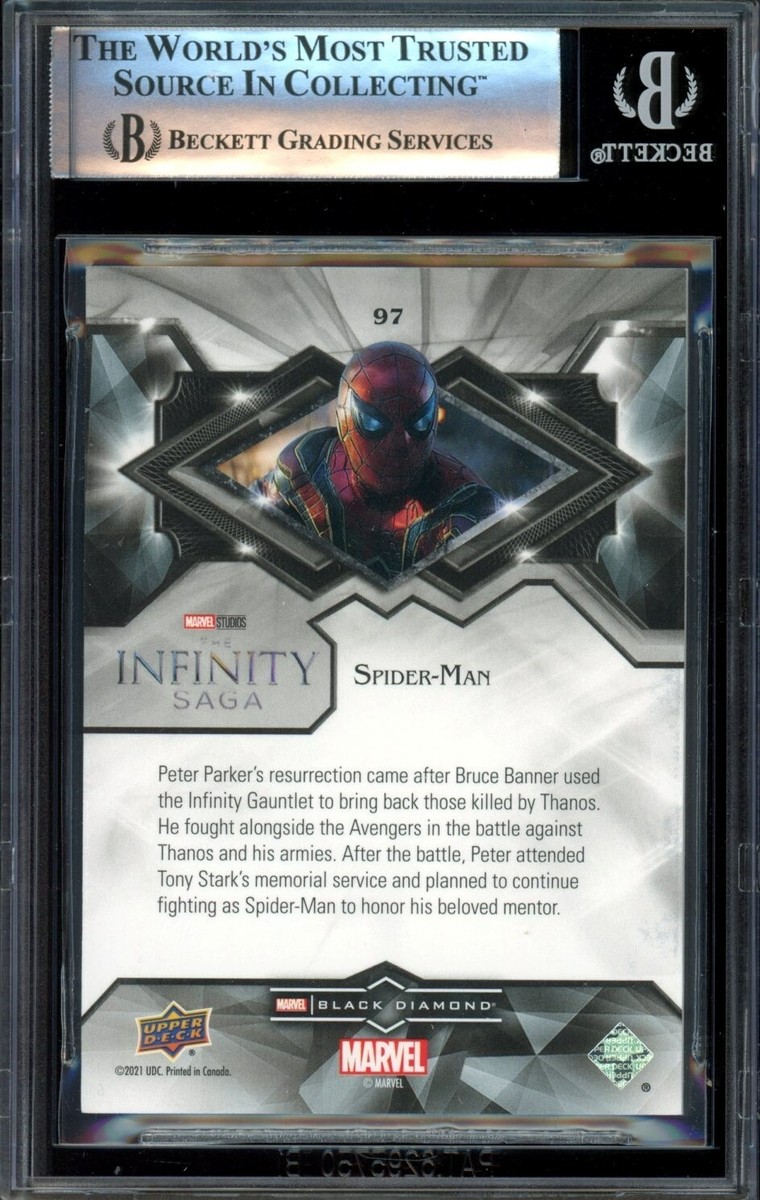 BGS 9 2021 Upper Deck Marvel Black Diamond /149 Tom Holland BGS 9 2021 Upper Deck Marvel Black Diamond /149 Tom Holland