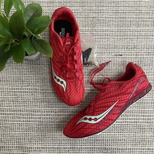 Saucony Racing Women s Vendetta Mid Distance Running Spike Shoes Red Size 10.5