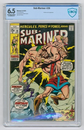 Sub-Mariner #29 (Marvel, 9/70) CBCS 6.5 Fine+ (Hercules vs. Sub-Mariner) *