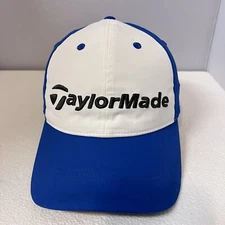 TaylorMade Golf Hat TP5 M1 Blue White Strap Back Adjustable Mesh Cap Breathable 