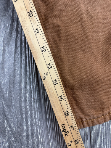 Carhartt Kids Sz 5 Tan Canvas Carpenter Flannel Lined Pants - Picture 5 of 10