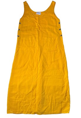 Callahan Pippa Dress Womens XS Canary Yellow Pockets Retro Midi Dress | eBay Callahan Pippa Dress Womens XS Canary Yellow Pockets Retro Midi Dress | eBay