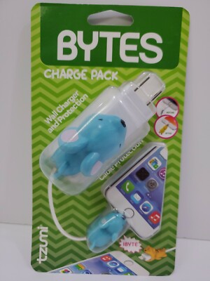 tzumi Cord Bytes Charge Pack Cable Protector & Adapter - Blue Mouse (6270)