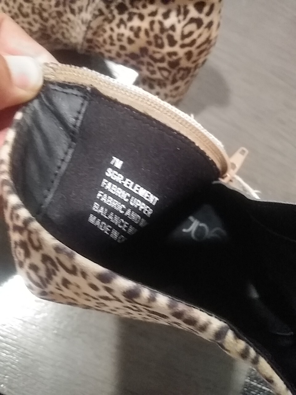 SGR ELEMENT Leopard Print  Square Toe Wedge Ankle… - image 5