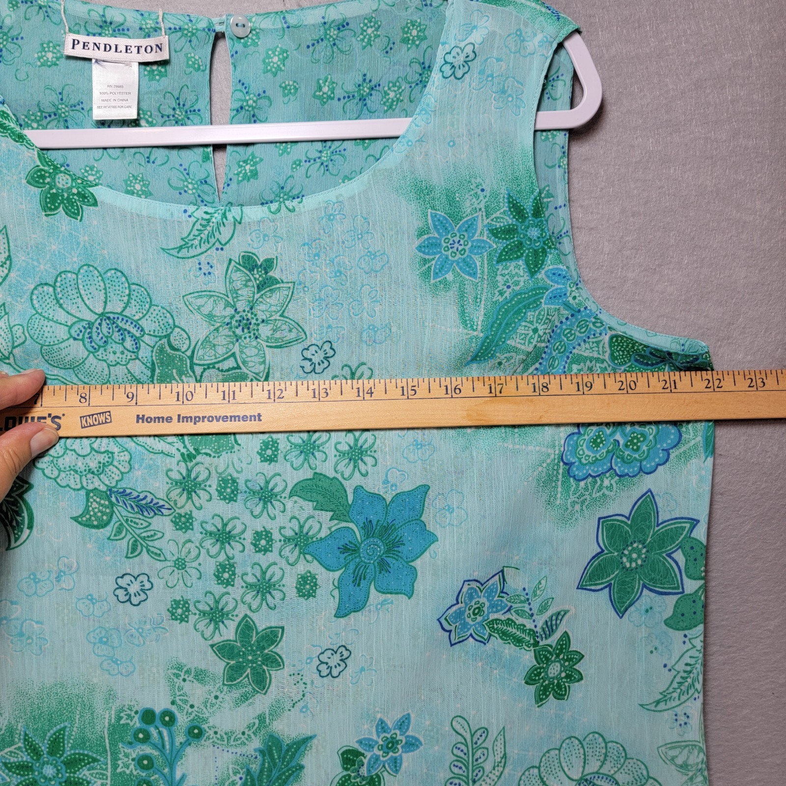 Pendleton Blue Lagoon Reversible Sheer Top Womens… - image 11