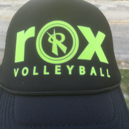 Volleyball Rox Hat Trucker Black Green Snap Back Cap Unisex Headtotoe Adjustable - Picture 2 of 6