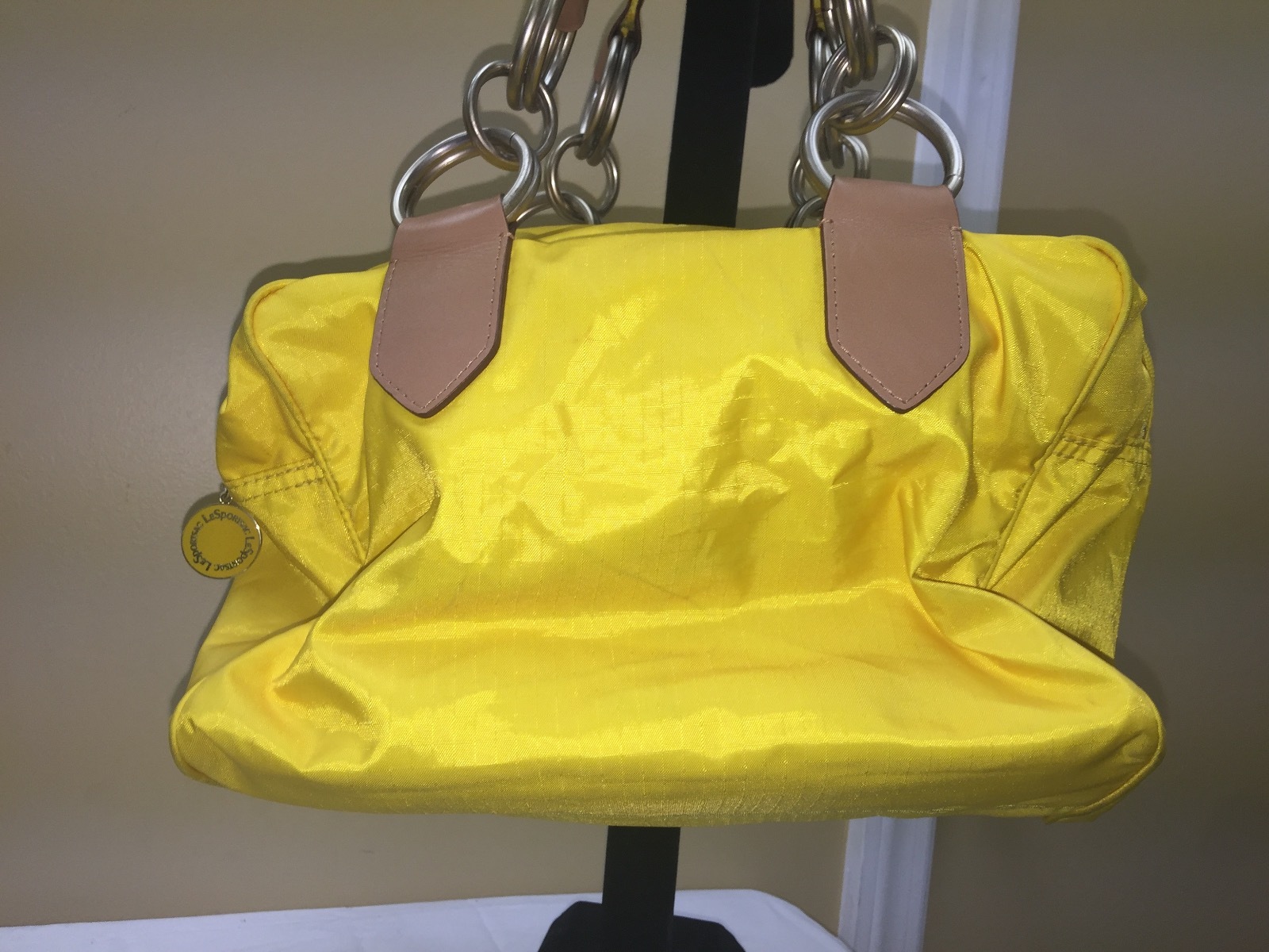 LeSportSac yellow/camel Handbag Purse preowned eBay