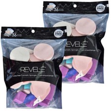 2x REVELE 36 Pcs Latex FREE Makeup Sponges for Foundation & Creams
