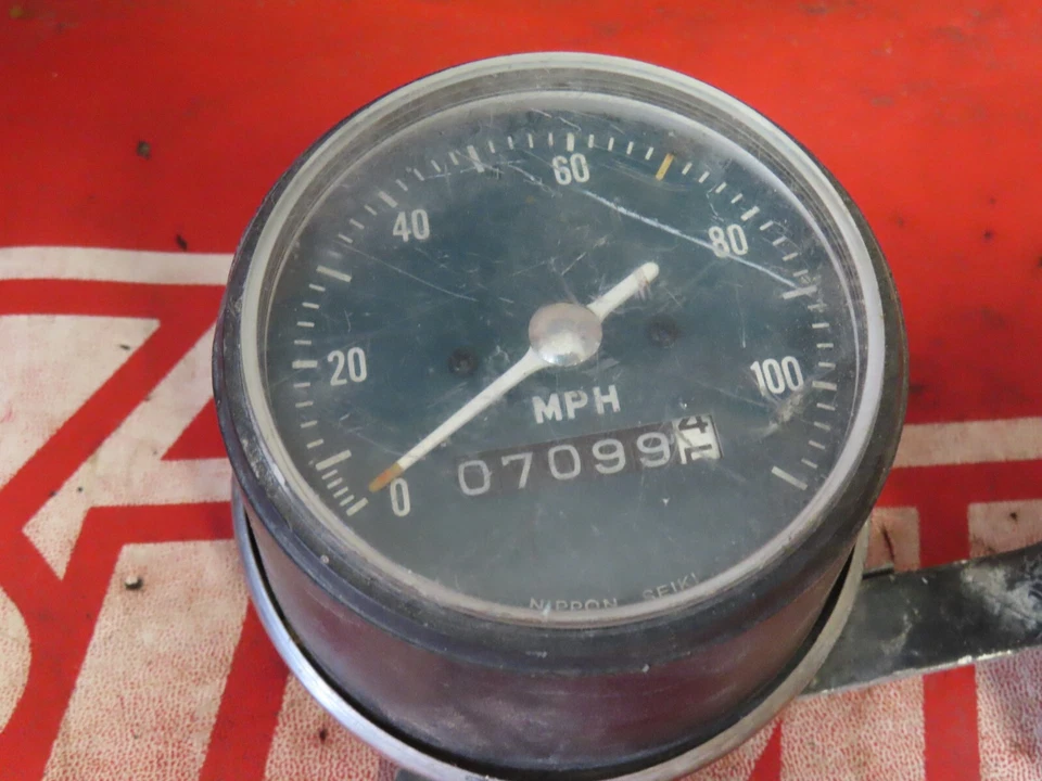 Odômetro velocímetro Honda CL350 cb350 cl cb 350 calibre vintage Nippon Seiki - Imagem 3 de 4
