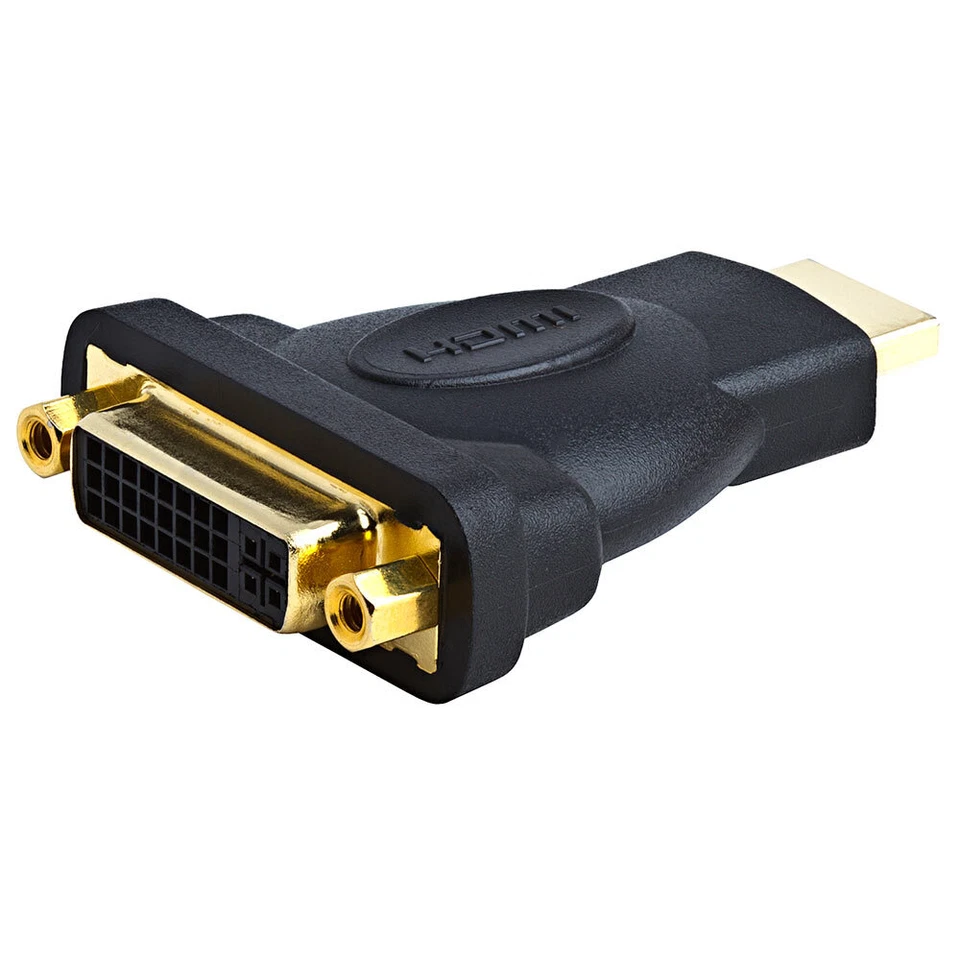 2 Pack HDMI Male to DVI-D 24+1 Pin Female Adapter HDTV Monitor Display Converter - Image 2 of 4