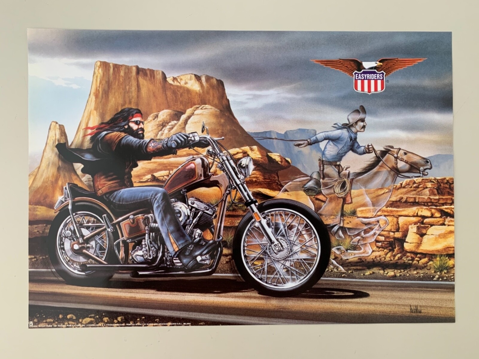 David Mann ハーレー イージーライダー ビンテージ 掛け時計 David Mann ハーレー イージーライダー ビンテージ 掛け時計