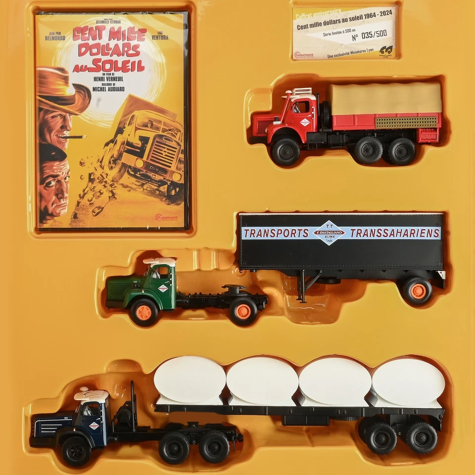 COFFRET BERLIET CENT MILLE DOLLARS AU SOLEIL MINIATURES LYON NOREV 1/43 - Photo 2/4