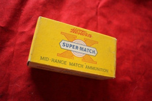 Vintage WESTERN Ammo  Box .38 SPL Special MATCH Wadcutter  148 GR Cartridge Olin
