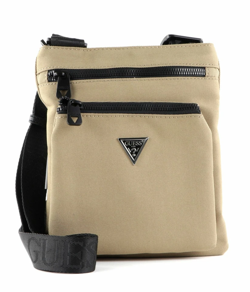 GUESS Vice XBody Flat With Pocket Umhängetasche Tasche Sand Braun