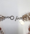 5 strand Pearl , Agate & Crystal Necklace Earring set w/toggle lock  #125 — photo 6