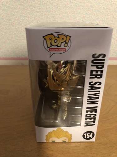Gold Chrome Super Saiyan Vegeta Funko Pop Toy Tokyo SDCC 2018 Exclusive #154 - Picture 2 of 6