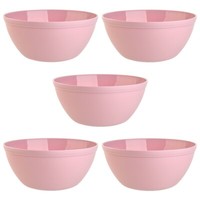 5Er Set MüSlischale MüSlischüSsel Schale SchüSsel Kunststoff Plastik Rosa