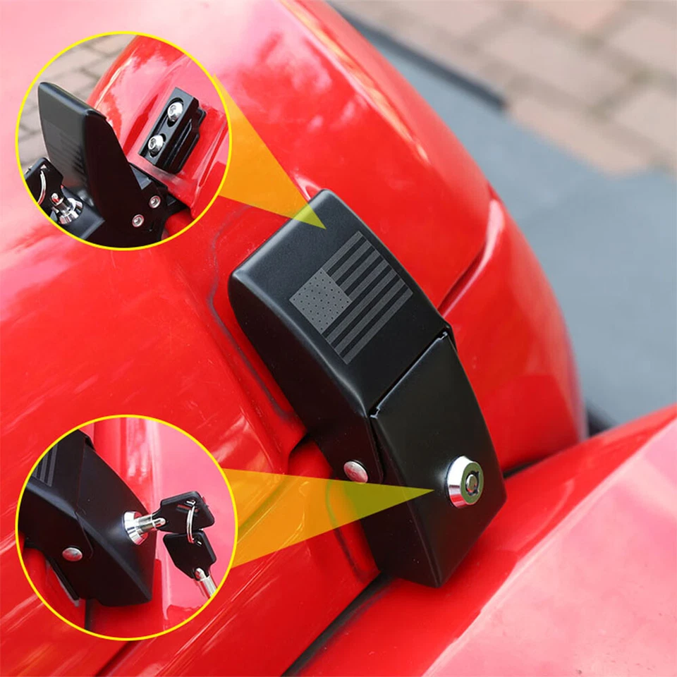 Сверхпрочные стальные противоугонные защелки капота замки для Jeep Wrangler JK JL JT 07-23 - Изображение 3 из 4