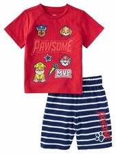 Paw Patrol Toddler Boys Puppy Dog Outfit T-Shirt  Shorts Set Chase MVP