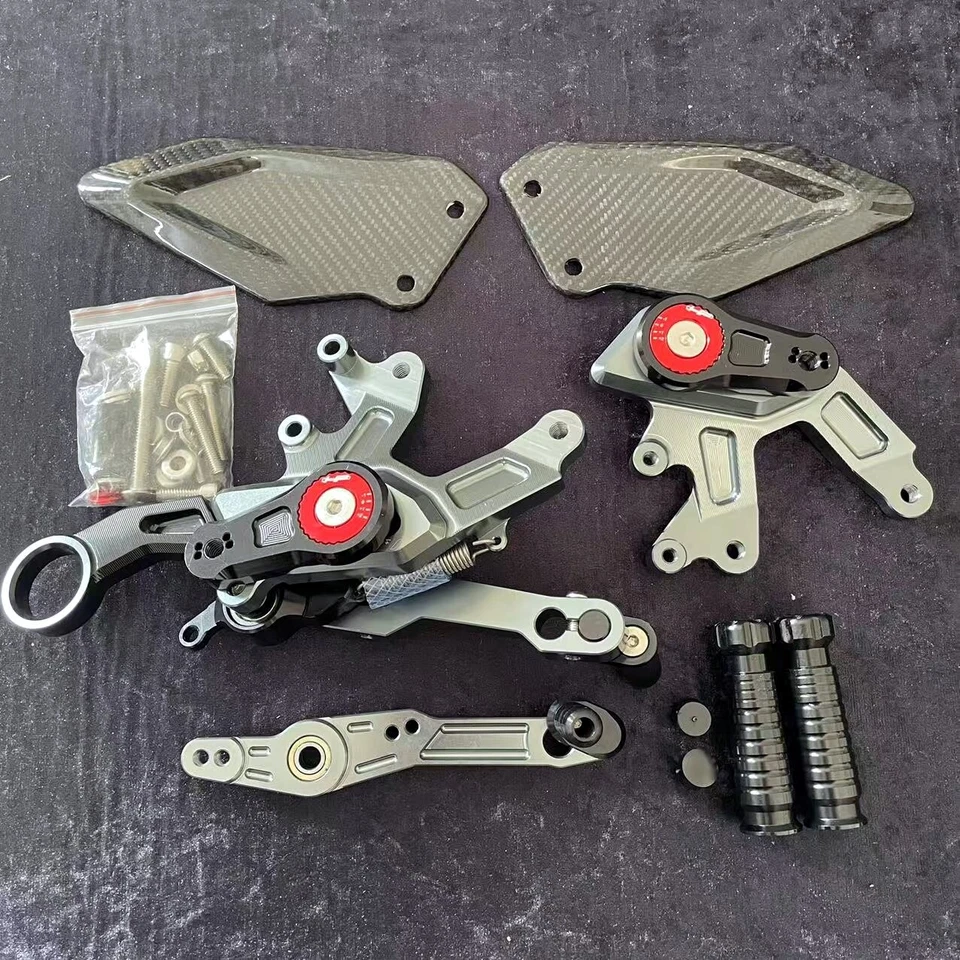 Reposapiés ajustable de fibra de carbono S 1000 RR para BMW S1000RR 15-18 Foto 2 de 4