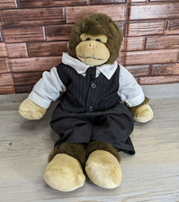 Retired Build A Bear BABW 17  Chimpanzee in Pinstripe Suit Chimp Monkey Plush